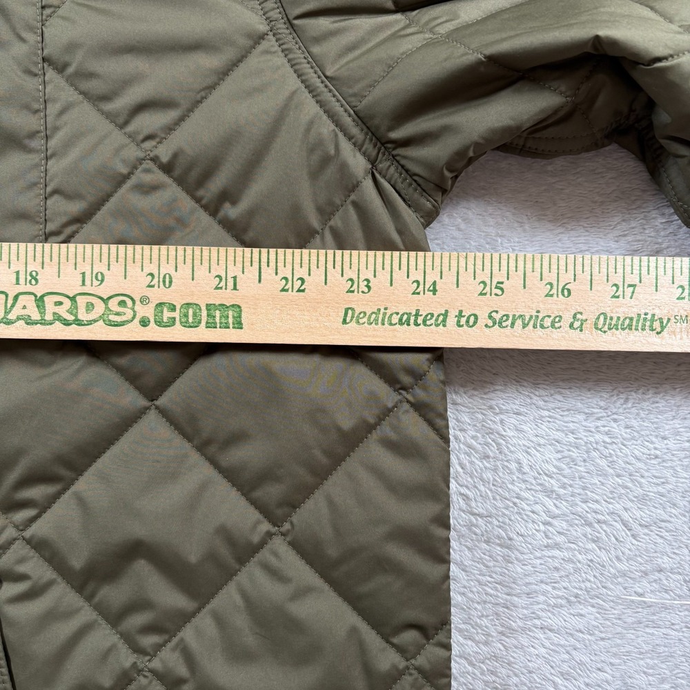 Patagonia Bomber Hoody Womens XL Basin Green Diamond Quilted Full Zip Jacket - Picture 6 of 8